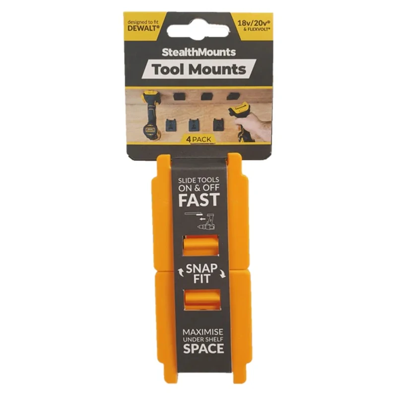 Support d'outil - Support d'outil StealthMounts DeWalt 20 V XR (paquet de 4), TM-DW18-YLW-4